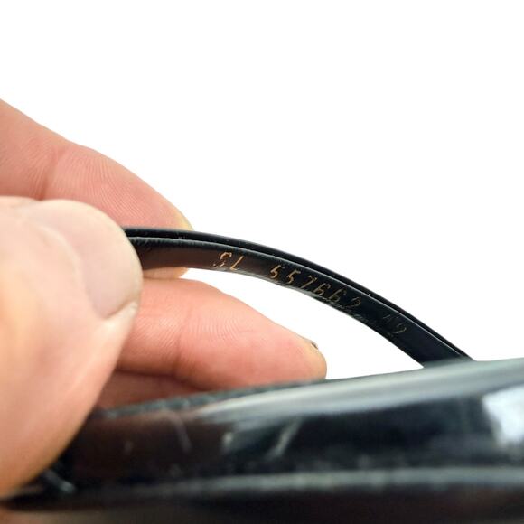 Saint Laurent Patent Leather Opyum YSL Heeled Sandals Black Size 42 - Picture 10 of 11